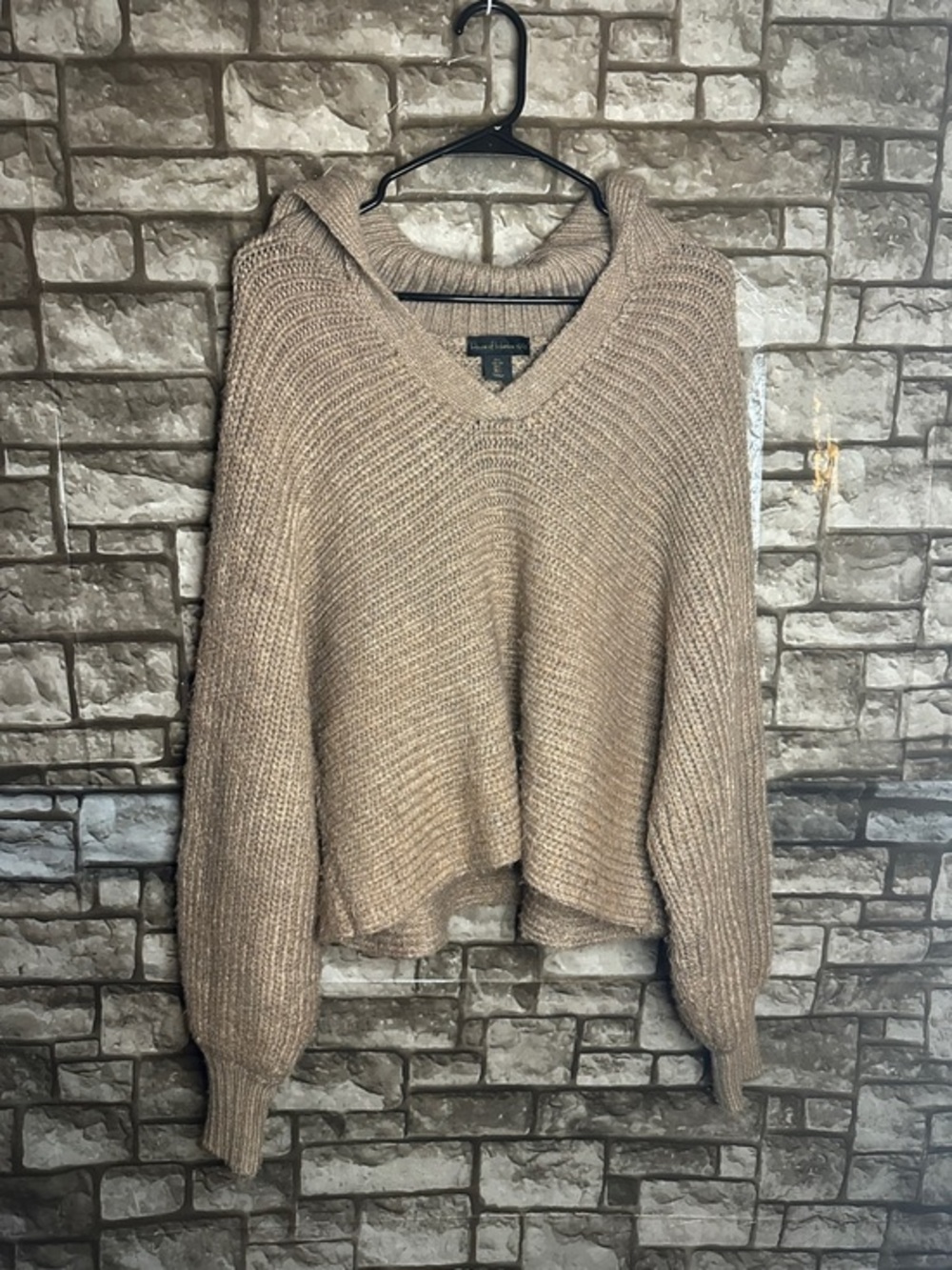 House of Harlow 1960 Heavy Knot Oversized Sleeve Pullover Sweater Size Large